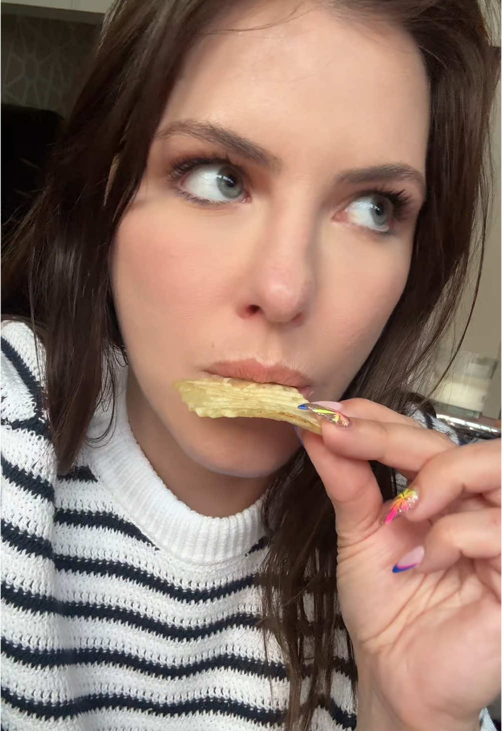 Honestly, is there any other way to eat a ruffles chip? #fyp 