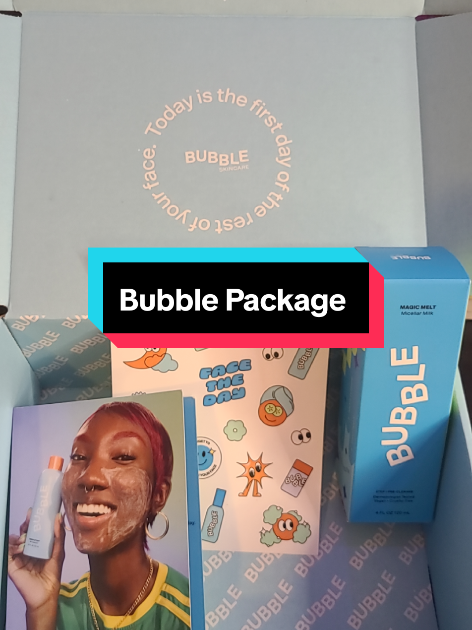 I got a package from @Bubble Insiders today! I'm so excited to be a bubble ambassador!!  #bubbleambassador #smallcontentcreator #skincare #creatorsearchinsights @Bubble Skincare 