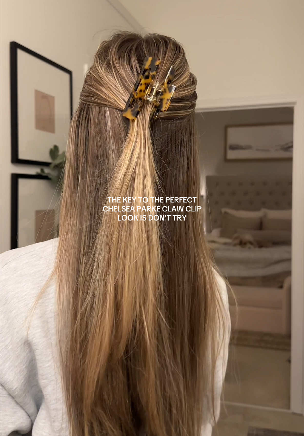 Feeling like Ms. @chelsea parke herself, only missing a sweatshirt 🤍 #parke #chelseaparke #hairtok #hairclip #halfuphalfdown 