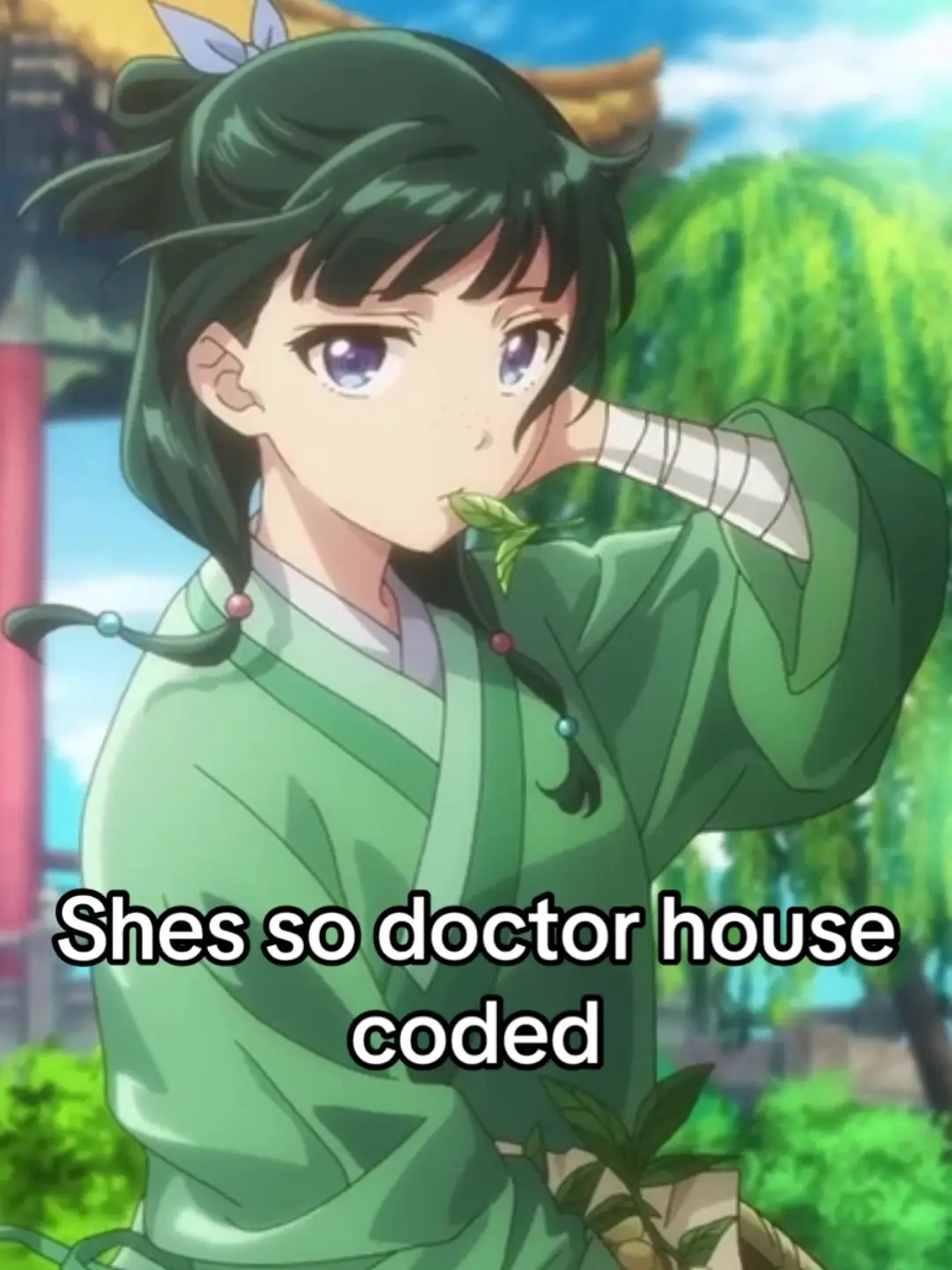 Just started watching apothecary diaries and shes literally a dr house variant #apothecarydiaries 