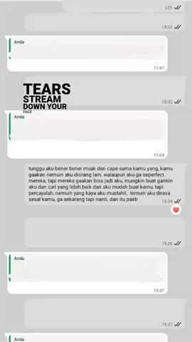 semoga kamu tidak menemukan tulus ku diwanita lain.