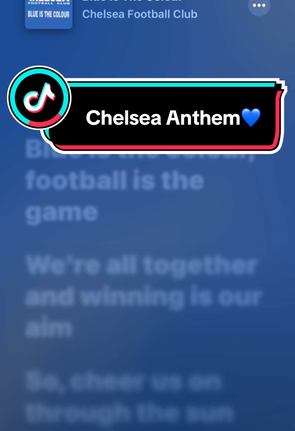 Chelsea Anthem💙 #foryoupage #fyp #chelsea #chelseafc #football #fifa #europa #epl #eplfootball #colepalmer 