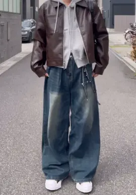 春のレザージャケットコーデ #韓国カジュアル #韓国ファッション #koreanfashion #OOTD #fashion #メンズファッション #春服
