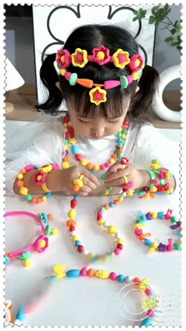 Đứa trẻ nào có thể từ chối dây chuyền không dây, vòng tay, vòng cổ, nhẫn tất cả các đồ trang sức có thể tự làm, có thể tập thể dục, phát triển trí tưởng tượng và sáng tạo # educational toys