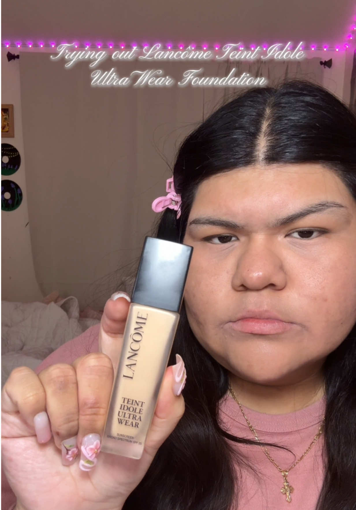 What do you guys think about this foundation?  #makeup #lancome #lancomefoundation #mattefoundation #foundationreview #foundation #fullcoveragefoundation #mediumcoveragefoundation #fyp #Foryou 