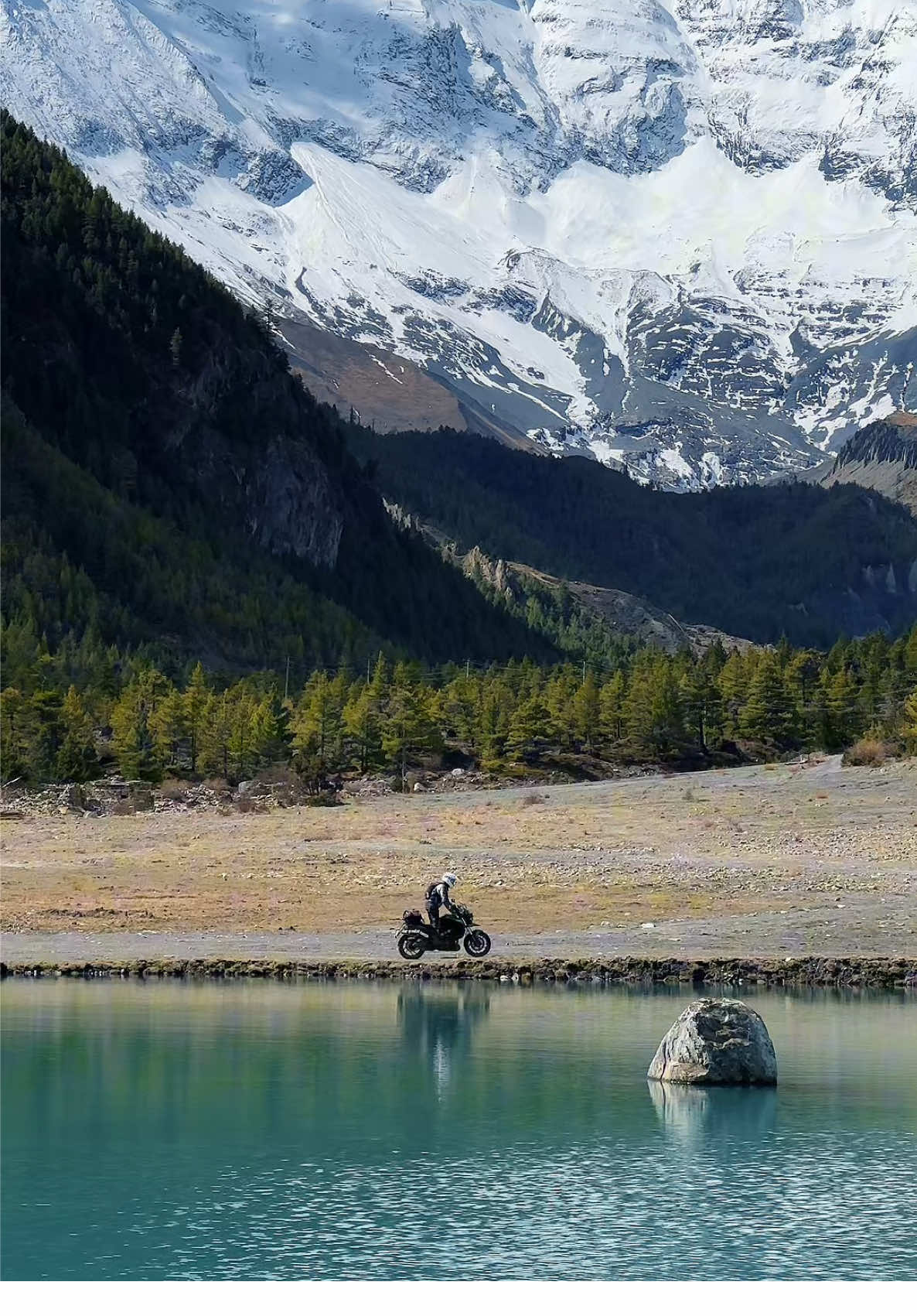 📍Manang, Nepal❤️ #manang #fypp #travelnepal #viralreel #bike 