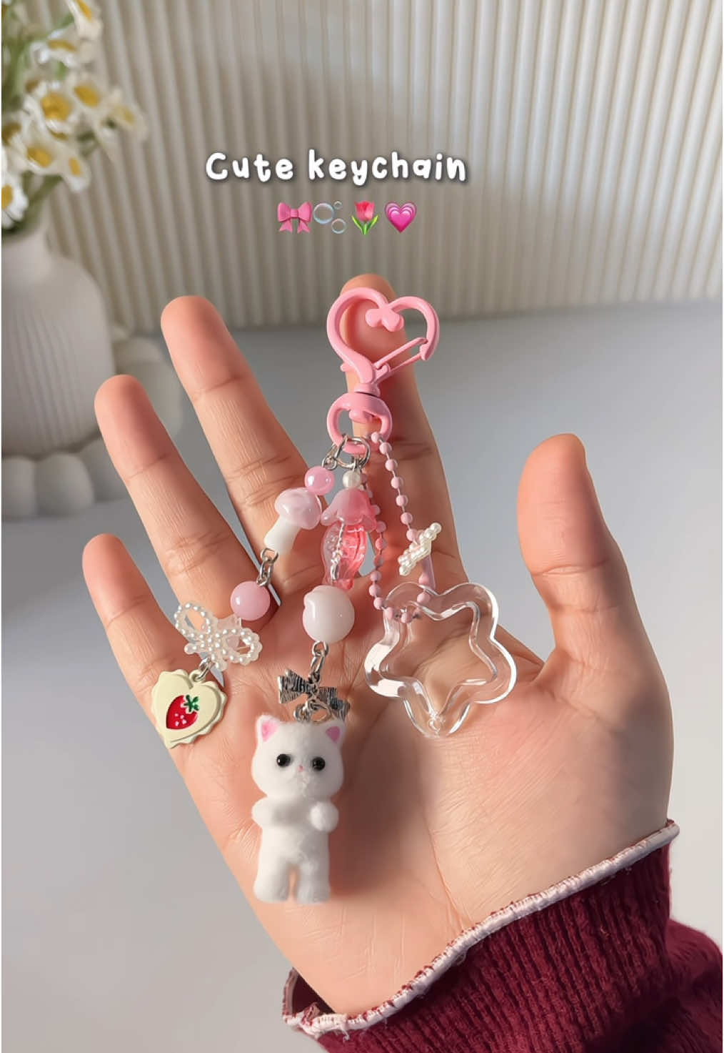 Gemes nya💗✨ #keychain #keychainlucu #cute #kitten #gantungankunci #gantungantas #fyp 