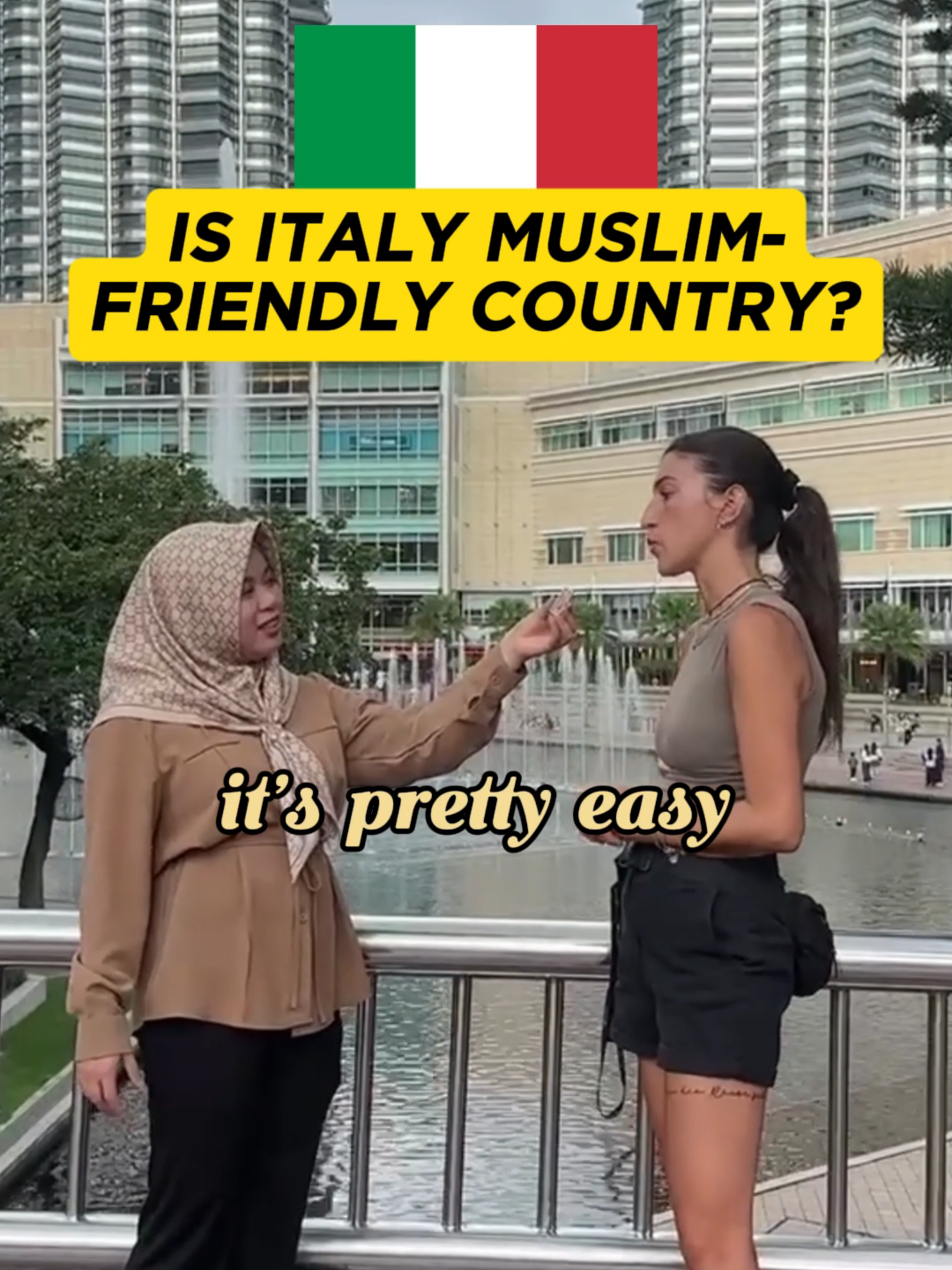 (PART 2) Is it easier for muslim to travel to italy? lets find out #travelinterview #malaysia #kualalumpur #italy #travel #muslim #muslimtraveler