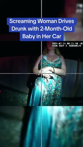 Screaming Woman Drives Drunk with 2-Month-Old Baby in Her Car #cops #copsoftiktok #fyp 