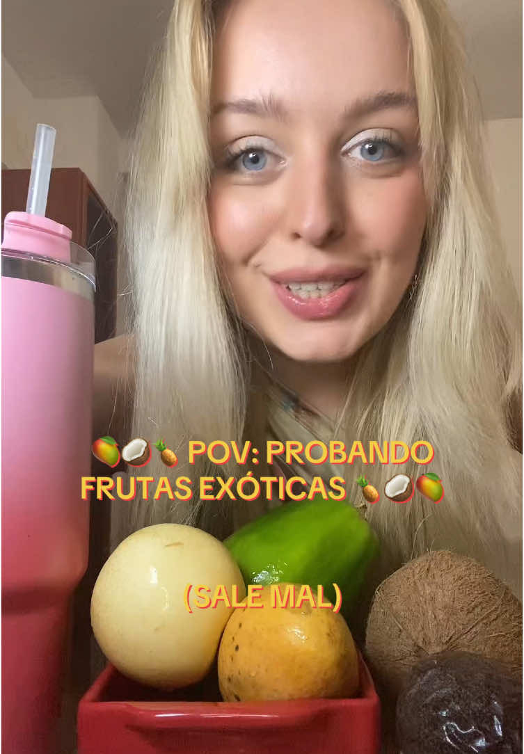 Pov: Pruebo frutas exóticas 🥥🍍🌴 (sale mal) #unboxing #tutorial #makeup #haul #y2k #humor #latam 