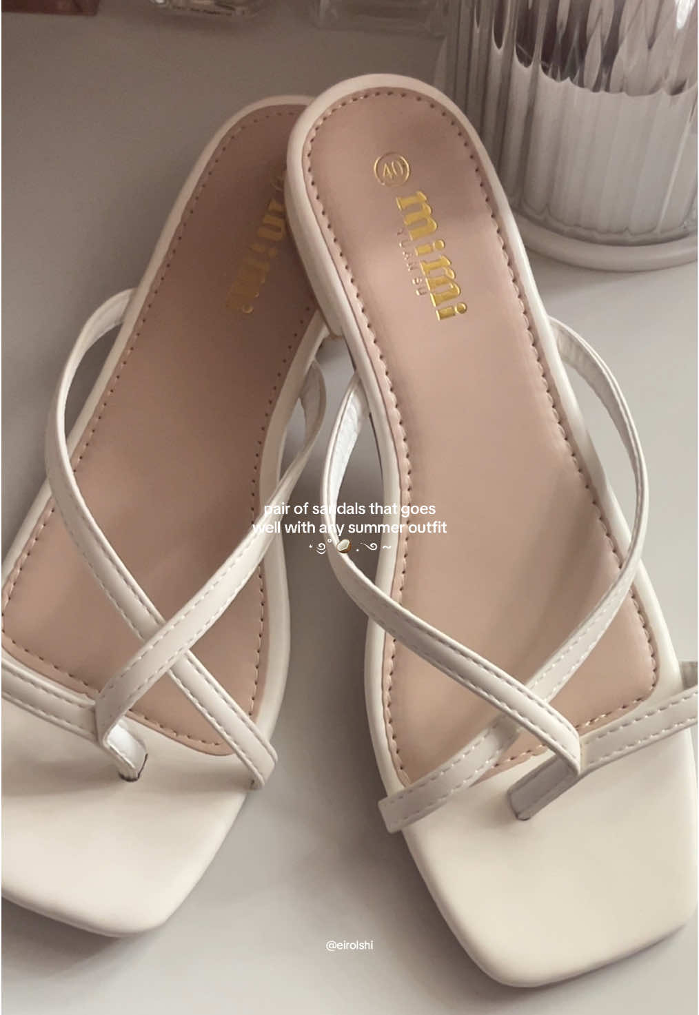 Replying to @Jennifer Caburnay perf sandals for summer ⊹ ࣪˖🍹⋆˚✿˖  #summersandals #sandalsforsummer #summerootd #beachoutfit #whitesandals #summerfootwear #summerinspo 