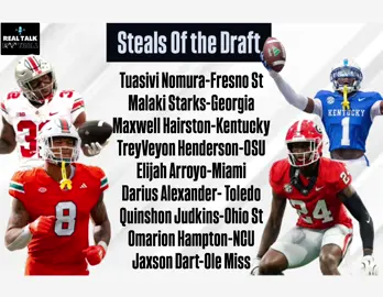 Real Talk Football STEALS OF THE DRAFT 🚨 #realtalkfootball #football #nfl #ncaa #highschoolfootball #CollegeFootball #espn #fs1 #sportscenter #bleacherreport #sportspodcast #nflnews #nfldraft #footballpodcast #comedy #entertainment #ncaafootball #sportstalk #fantasyfootball #nflfreeagency #yahoosports #top10 #dfs
