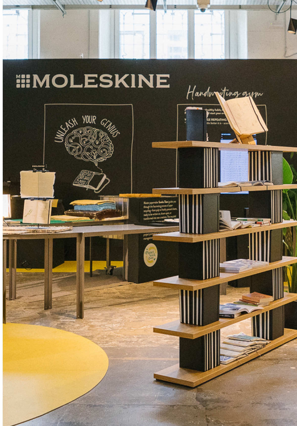 Last week at Milan Design Week, Moleskine celebrated the power of pen and paper with a dynamic exploration of creative expression, revealed in our space through analogue, digital and three-dimensional means. Highlighting the inherent potential of using paper to unleash one’s genius, in this space thought and gesture became one. The Moleskine notebook continues to embody a sacred personal realm where time expands and authentic expression flows freely, unfiltered and true. #Moleskine #MilanDesignWeek #UnleashYourGenius