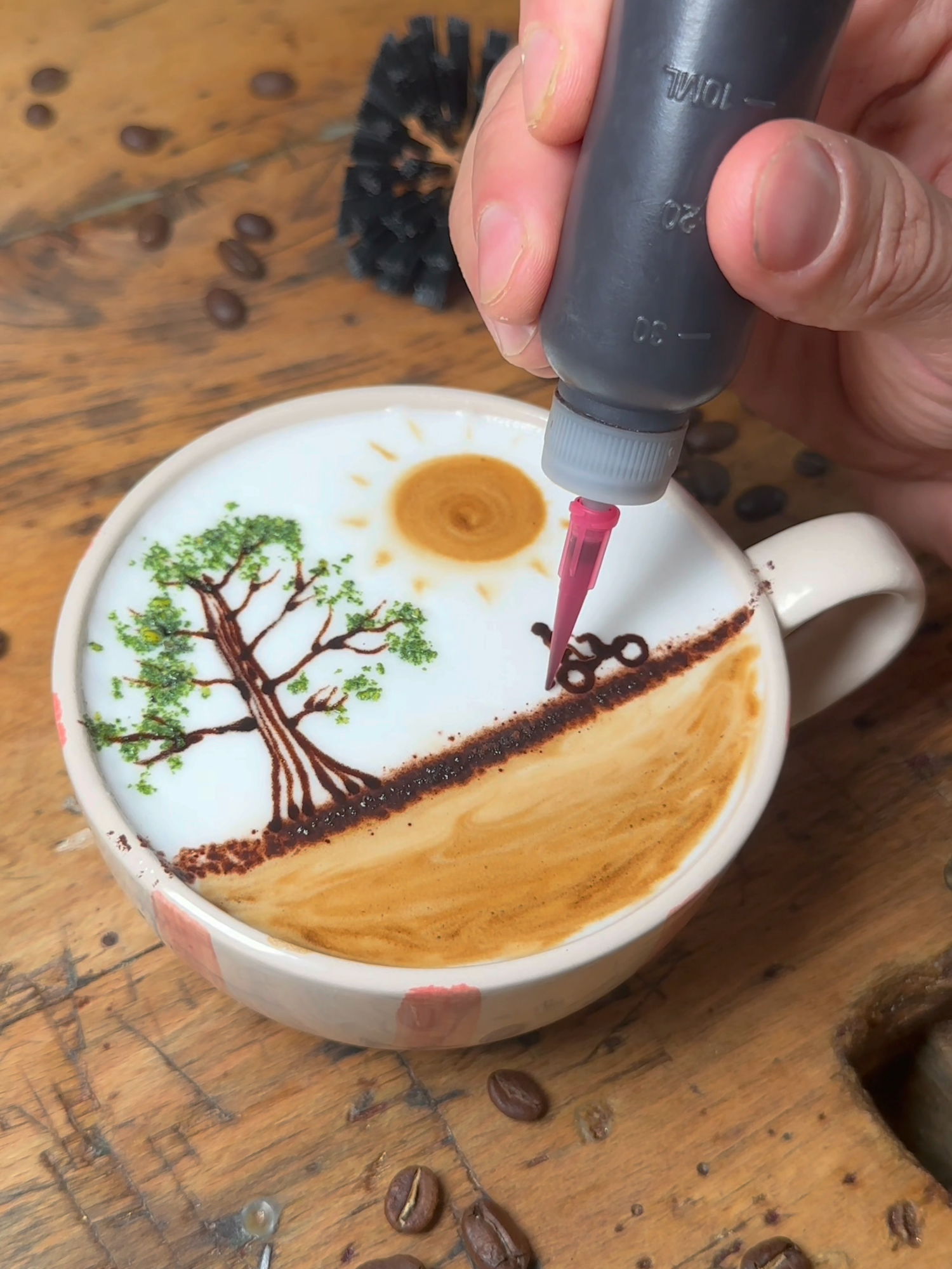 Creating INSANE Landscape Scenes Inside Coffee Cups.  #coffeebean #coffeelatteart #coffeepreparation