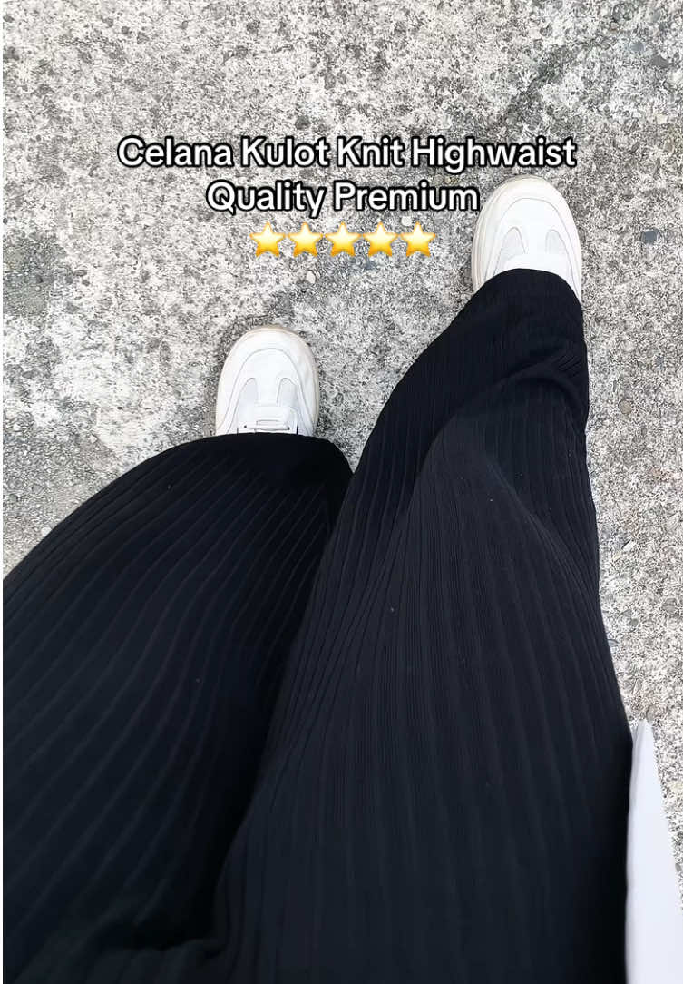 Rekomendasi celana kulot knit highwaist premium super nyaman dipakai 🥰 #celana #celanakulot #celanakulotknit #celanakulotknitpremium #celanakulotknithidhwaistpremium 