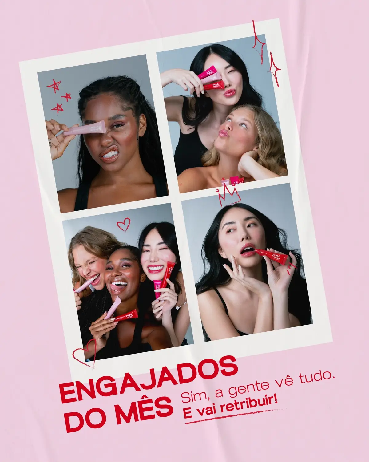 a gente ama um bom motivo pra presentear vocês 🥹💘 e agora temos um especial: chegou a 1ª edição dos Engajados do Mês! todo mês vamos reconhecer quem mais aparece por aqui — seja no Instagram, TikTok ou nas reviews do site. valem curtidas, comentários, compartilhamentos, caixinhas… estamos de olho em tudooo! 👀 o que você pode ganhar: ⭐ produtos que você escolhe 🎁 presentinhos surpresa 💌 cupom com seu @ ✨ gifts personalizados essa é a forma que encontramos de agradecer por cada interação, cada troca e por fazer parte da nossa comunidade 💫 #peoplecolour #engajadosdomês