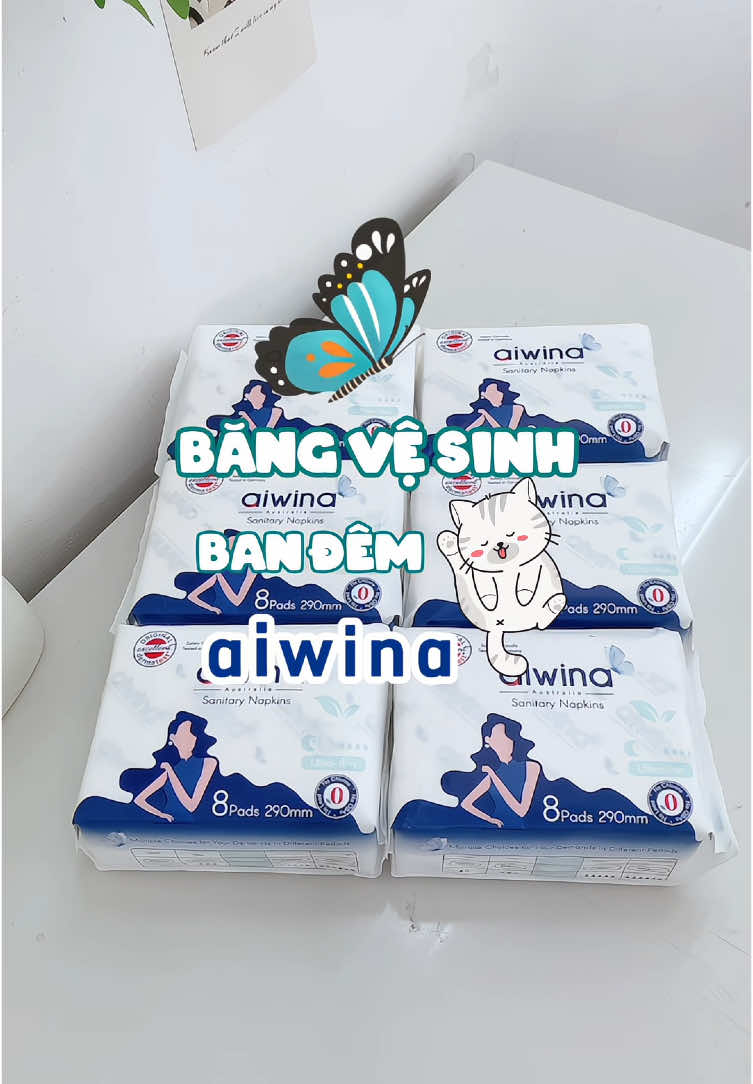 Băng vệ sinh ban đêm siêu mỏng aiwina #aiwina #bangvesinh #bangvesinhbandem #mebimxaykenh #xh #ilovetiktok 