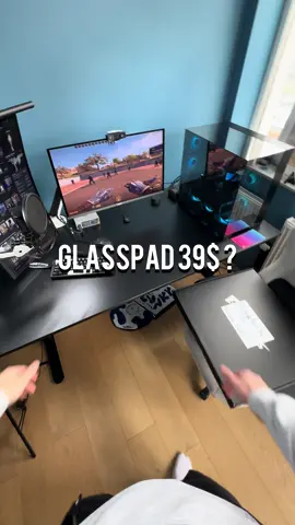 Glasspad only 39$ from Tekkusai, pre-order April 18th at 6pm EST. USE COD “atlet1ka” to get a discount!!! #pcsetup #mousepad #keyboard #mouse #techtok #setupgaming #setup #pc #Tech #glasspad #desksetup 