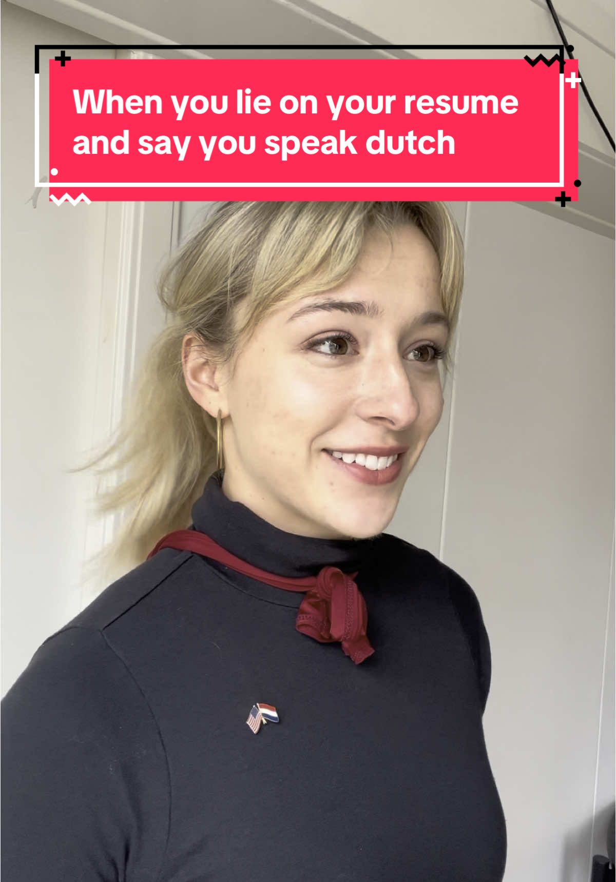 When you lie on your resume and say you speak Dutch but you’ve only learned from an app..  🧡 (collab) Learn Dutch with Language corner @languagecorner.amsterdam .. with courses both online and in person. Next courses start May 12th & 13th and you can use code “SARA5” for 5% off your first course!  Doi! Oma  . Scenario credit @haynakored  . #netherlands #nederland #holland #thenetherlands #thenetherlands🇳🇱 #noordholland #amsterdam #amsterdamcity #amsterdam🇳🇱 #amsterdam_streets #zuidholland #livingabroad #movingabroad #expat #dutch #dutchlanguage #learningdutch #LanguageLearning 