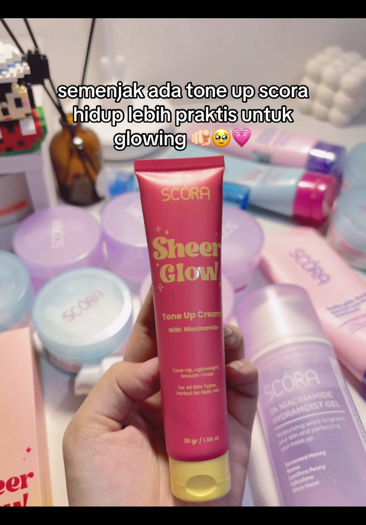 satset glowing💗 #skincare #skincareroutine #skincarepelajar #scora #toneupcream #xyzbca #4u 