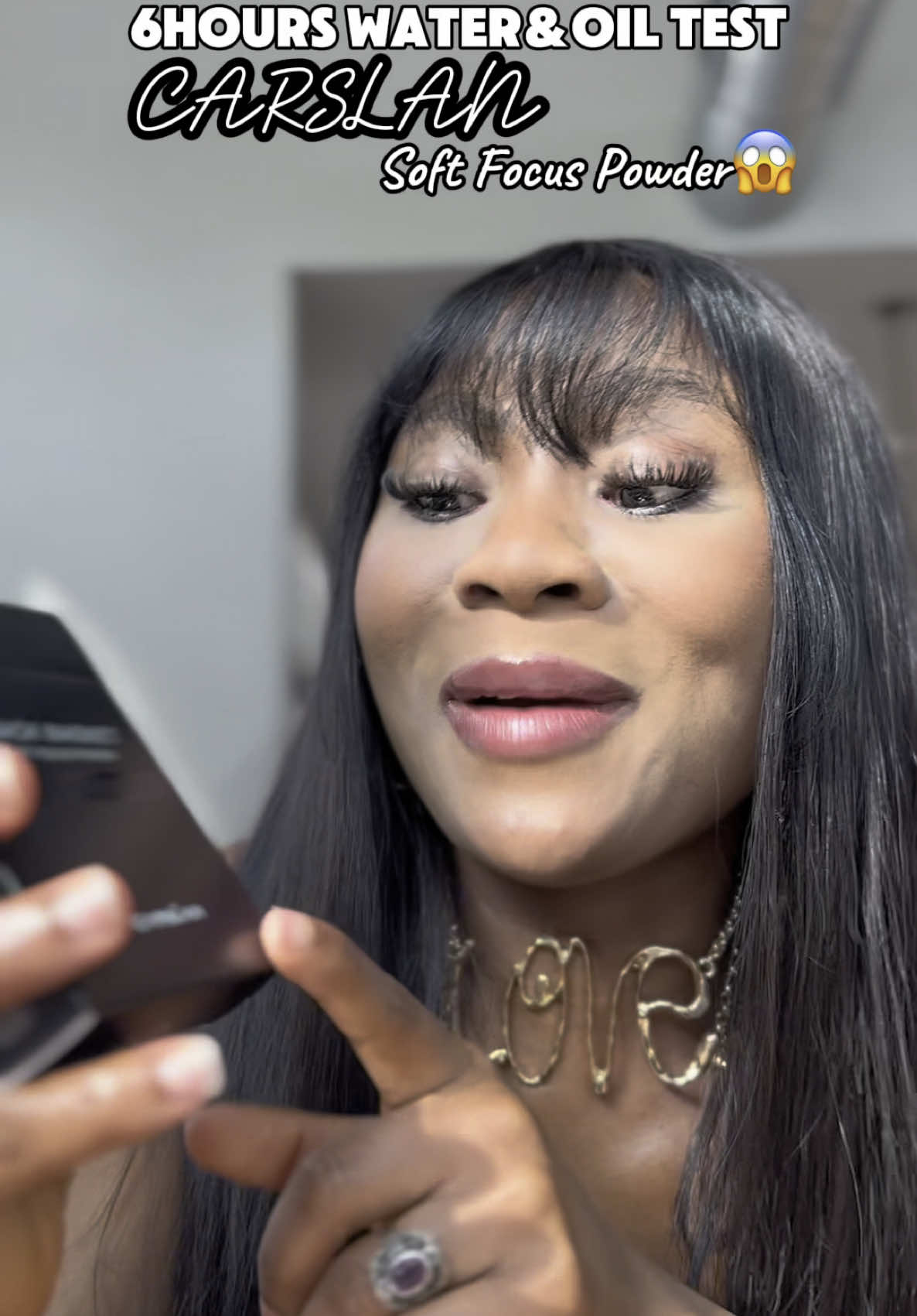 I’m AMAZED how this hold my skin for 6hours😩My skin was dried with NO OIL that I almost start getting worried😳😂 @carslan_us  #carslan #settingpowder #makeup #presssedpowder #fypシ゚viral #CapCut 