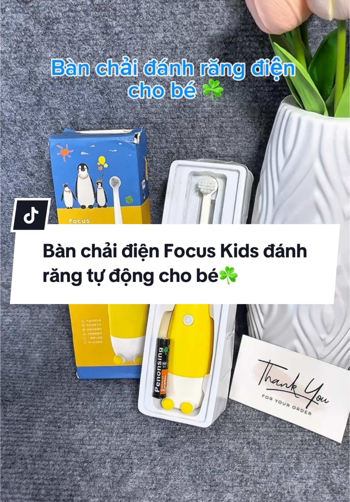 Bàn chải điện Focus Kids đánh răng tự động cho bé 🍓🍓#review #banchaidien #banchaidanhrangchobe #banchaidanhranglongmem 