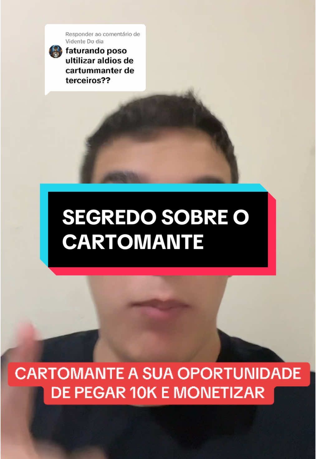 Respondendo a @Vidente Do dia o cartomante é o nicho mais ouro do momento sem dúvidas #cartomante #ouro #bater10k 