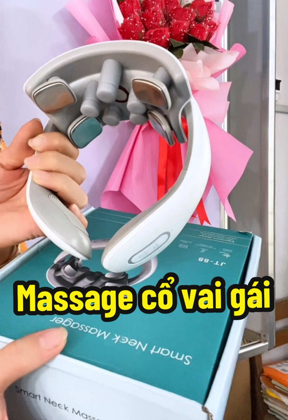 Máy massage cổ vai gáy JT88 giúp hỗ trợ gi.ảmđau mỏi cổ vai gáy #tiembichnga #maymassage #maymassagecovaigay #maymassagemini 