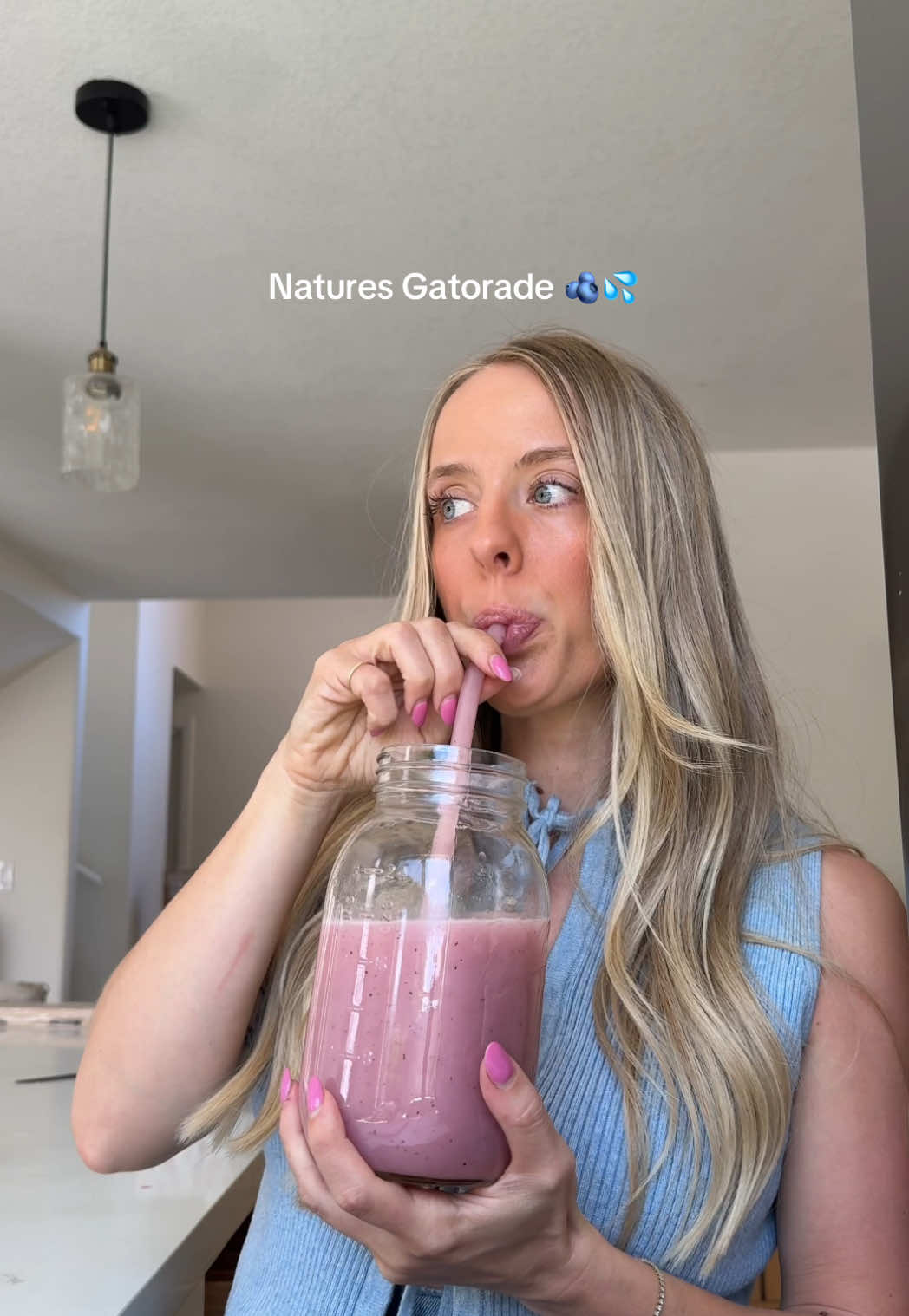 Homemade Gatorade ☺️  Lemon juice Salt Coconut water  Maple syrup or honey  Any fruit  I filled the rest of the cup with water  #homemadegatorade #naturesgatorade #homemadeelectrolytes #electrolytes #azmom #arizonamom 