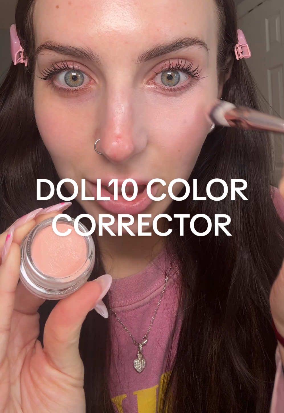 Color corrector from a Dr founded brand- it only has good stuff! No junk ingredients ✨ Caffine to depuff, hyaluronic acid to hydrate, ceramides for the skin barrier, + more! ✨ vegan, cruelty free, doctor developed, sulfate free 🌹 I used “rose quartz” SO GOOD for under eye circles @Doll 10 Beauty  #doll10 #doll10beauty #doll10thiscorrectseverything #colorcorection #colorcorrector #affordablecolorcorrector #undereyebags #undereyecircles #concealer #undereyemakeup #ttsbeautybesties #tiktokshopcreatorpicks 