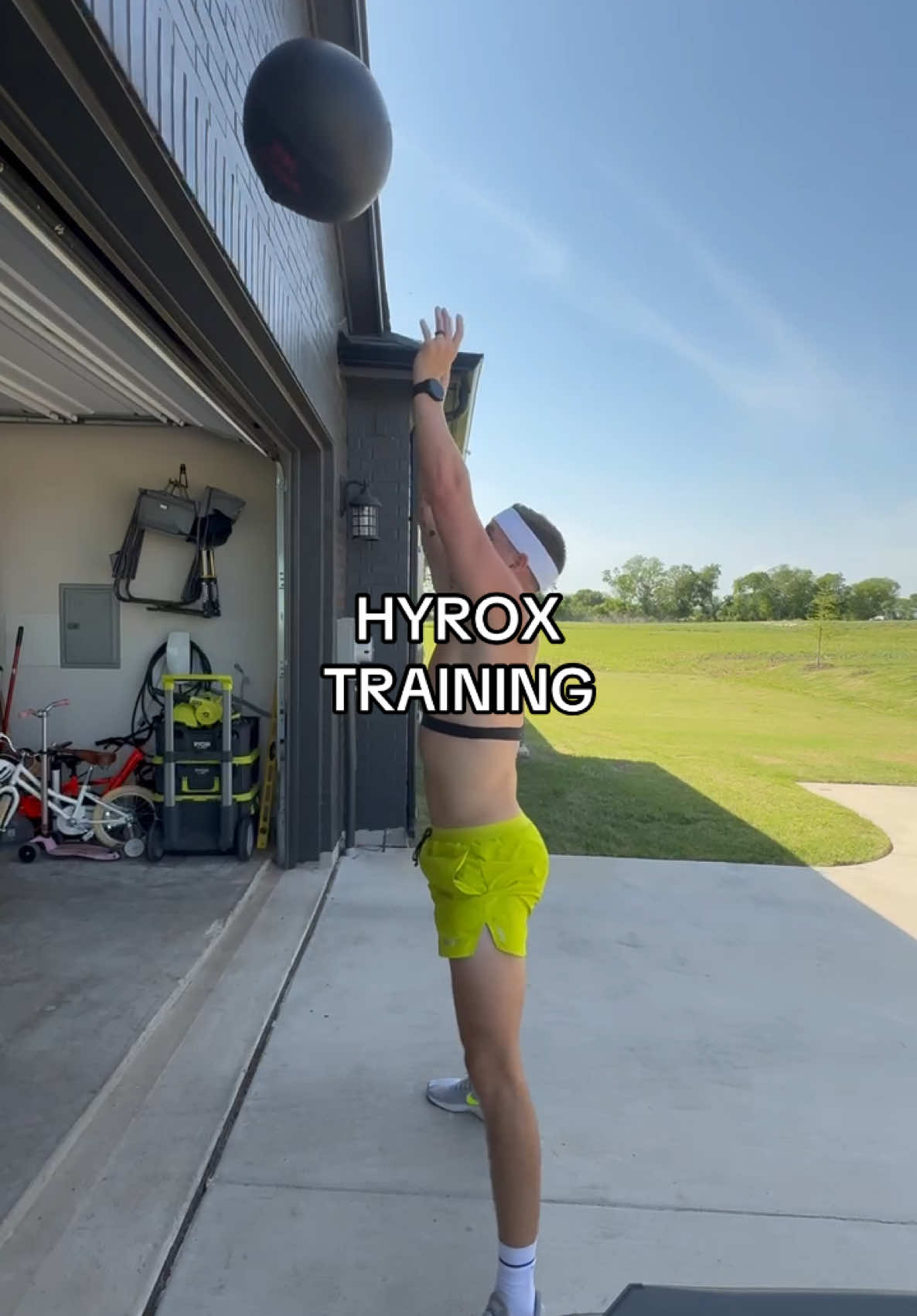 Another day of HYROX training with the Orcutt's! #HYROXTraining #GymTok #workoutroutine #homegym 