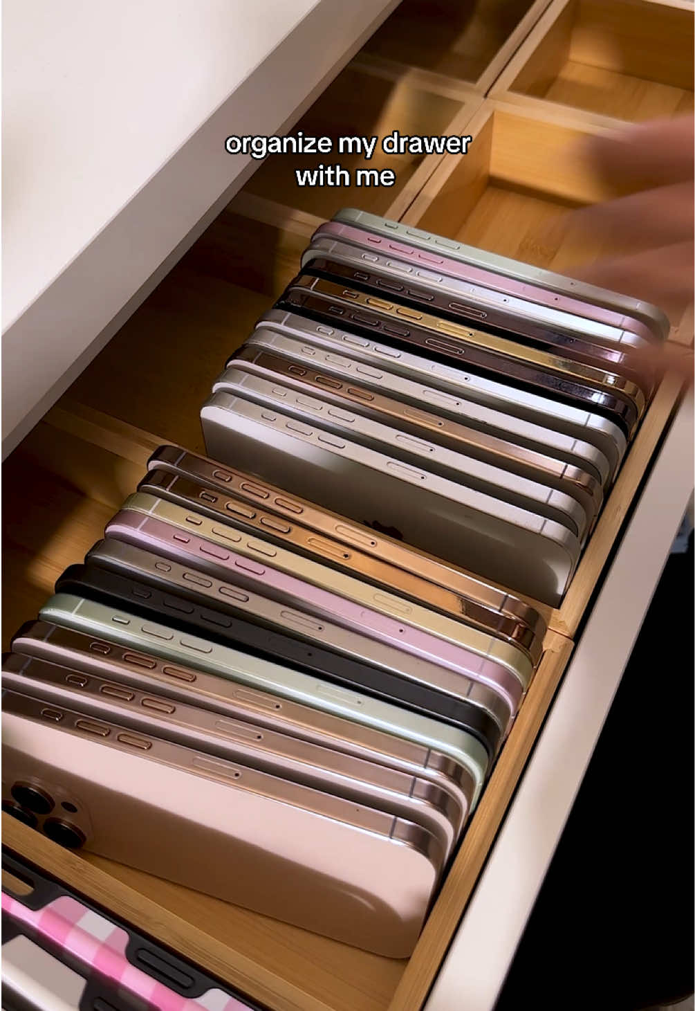Love how this drawer turned out   ✨ #asmr #iphone #phonecase #phonecover #drawer #organizing #cleaningtiktok #satisfyingvideos #burga 