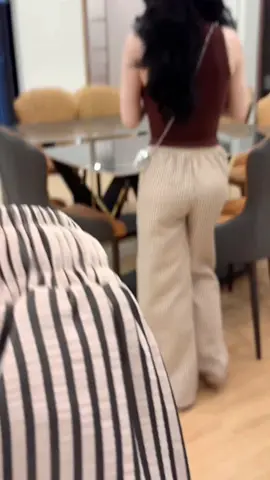 Quần Dài Nữ Ống Rộng Kẻ Sọc