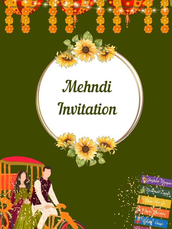 It’s time for colors, music & mehndi magic! Introducing our custom Mehndi Invitation Video – beautifully animated, name & date customizable, and perfect for your wedding celebrations. DM to place your paid order. #mehndiinvitationvideo #mehndiinvite #weddinginvitationvideo #einvitation #shaadiinvites #mehndiceremony #weddingreel #bridetobe #groomtobe #mehndinight #weddingcards #paidinvites #custominvites #statusvideo #mehndistatus #haldinight