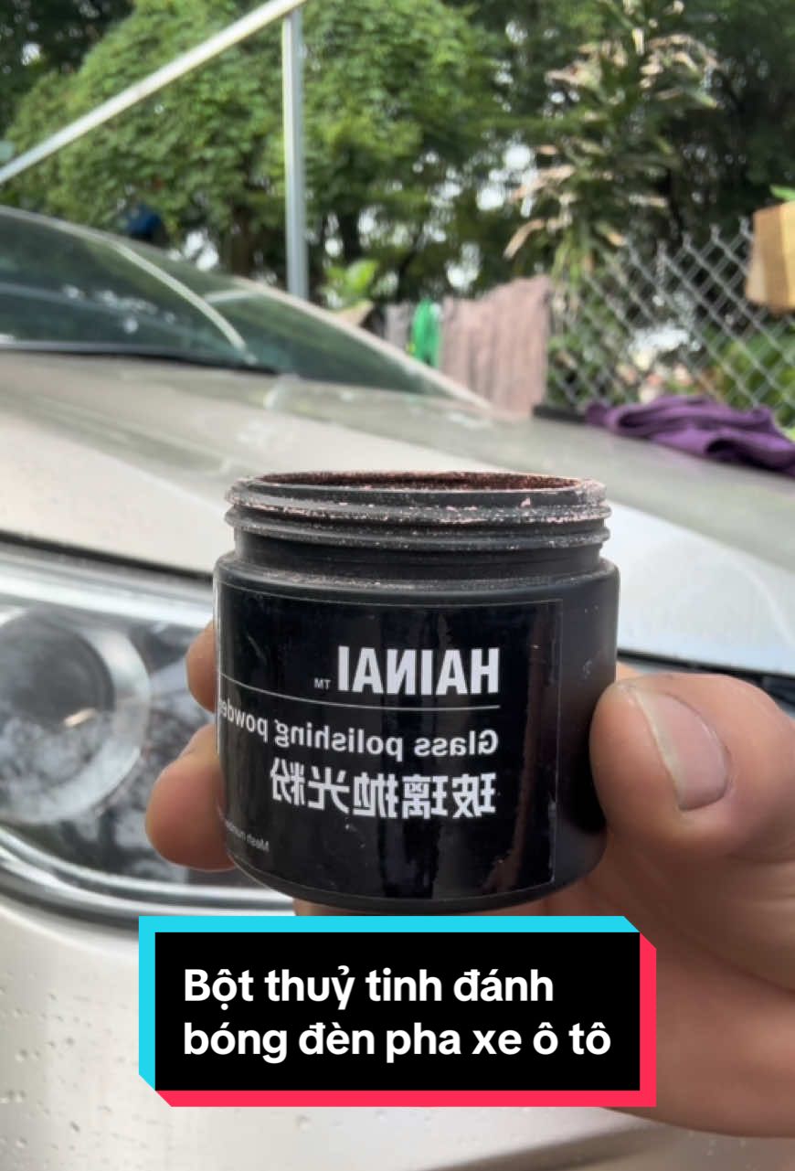 Bột thuỷ tinh đánh bóng đèn pha , kính xe ô tô #xuhuongtiktok #laixeantoan 