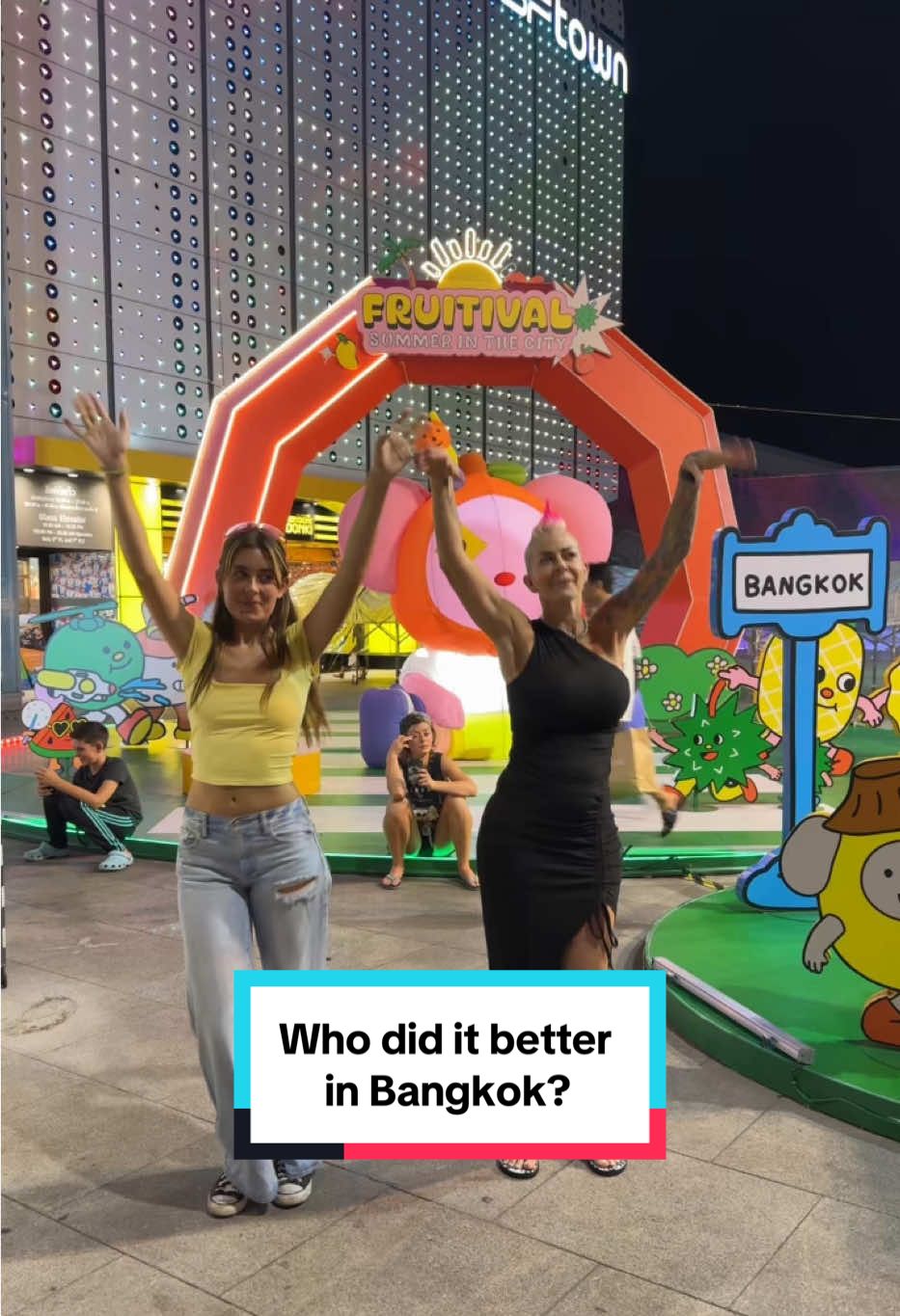 When in Bangkok, you dance!  Mother daughter dance, I hope I kept up with Nixon 😂 #dance #momsoftikok #momsbelike #momlife #momtok #motherdaughter #motherdaughterduo 