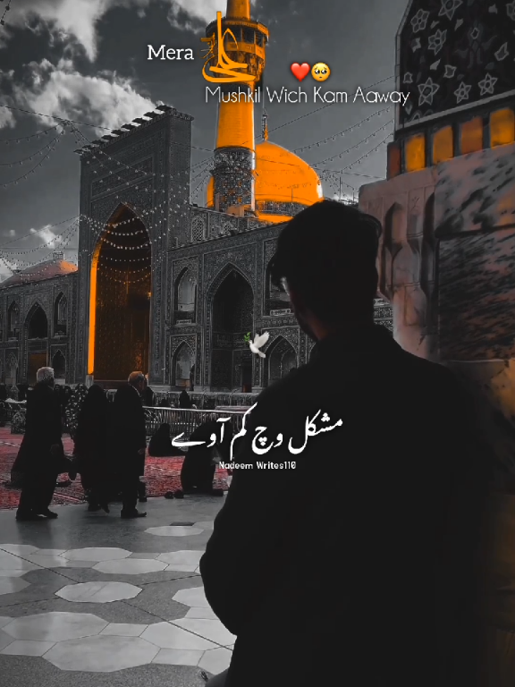 Mola mera Ali mola mushkil wich kam aaway ❤️🥰 #nadeemwrites110 #shia #noha #qasida #status #foryoupage #fyp #virał 