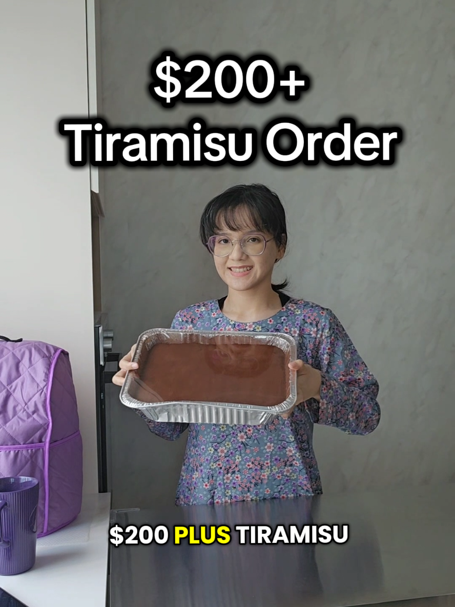 did somebody say TIRAMISU PARTY in Singapore?? I would have made it in a bigger tray but the fridge isn't wide enough 🥹