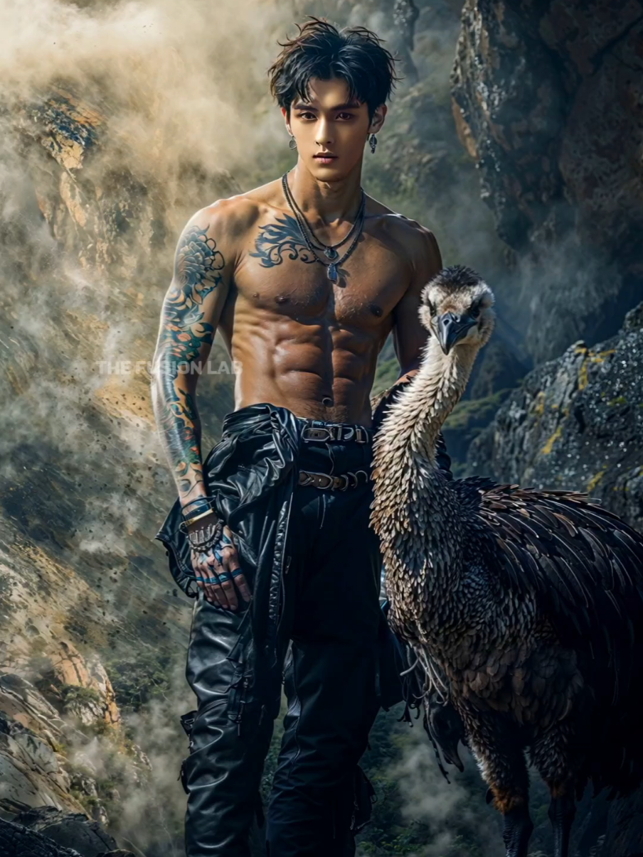 Human and Emu fusion #hybrid #morph #animalfusion #aiart #ai #artificialintelligence  #transform #livewallpaper