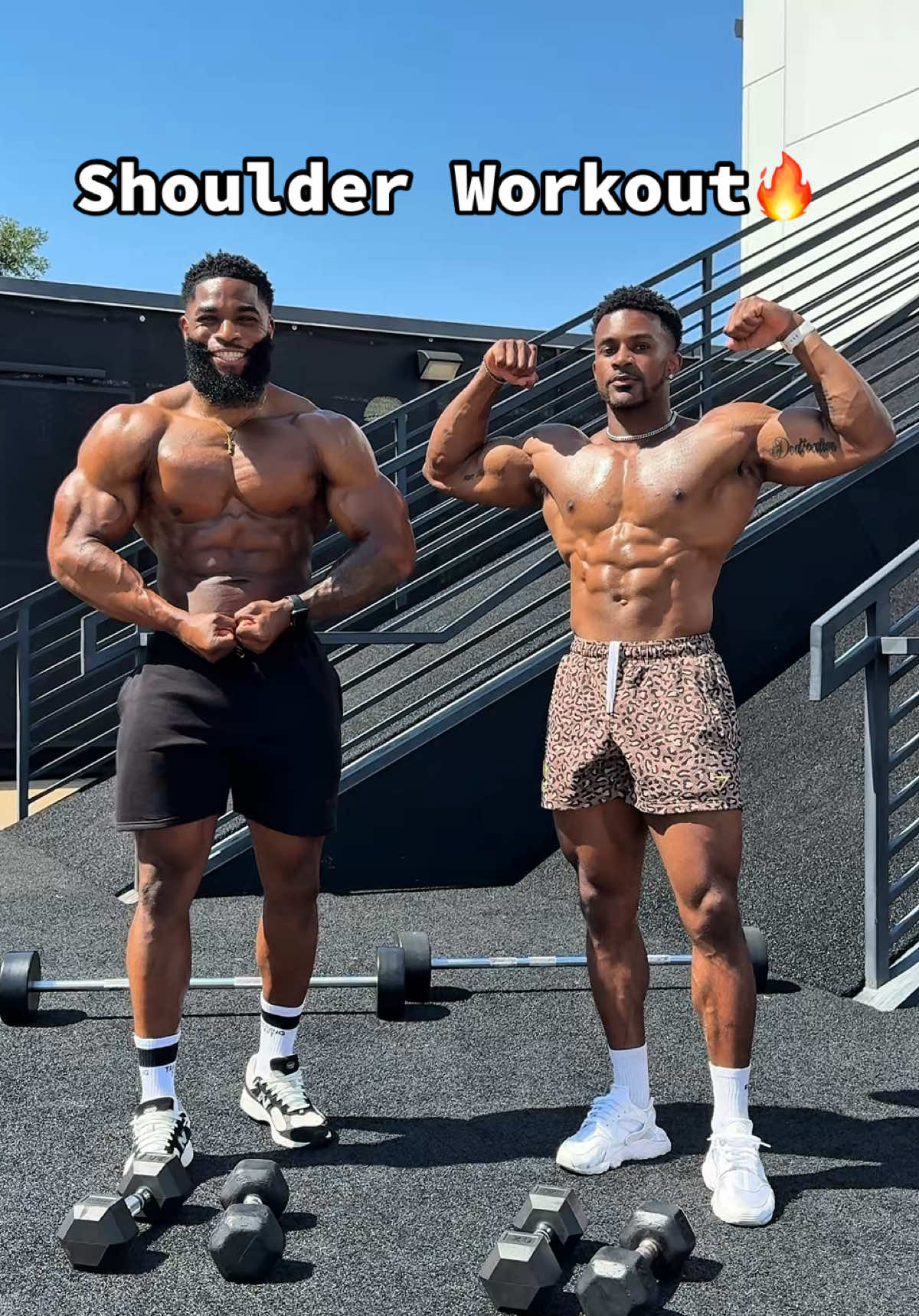 BUILD BIGGER SHOULDERS🦾 save this for your next shoulder day🚀 @DeAndre Thomas  SHOULDER ROUTINE: 🔥 Side Raises – 3 x 10 🔥 Shoulder Press – 3 x 10 🔥 Front Raises – 3 x 12 🔥 Upright Rows – 3 x 10 🔥 Rear Delt Fly – 3 x 12 Tag a gym buddy who needs this! #Shoulders #Shoulderworkout #Gymworkout #tiktokworkout #fyp 