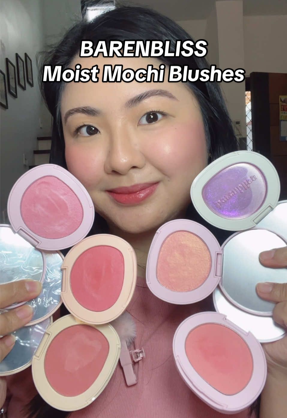 @barenbliss_ph Complete Swatches of BARENBLISS Moist Mochi Paste Powder Blush #barenbliss #blush #creamblush #swatches #makeup 💕💐