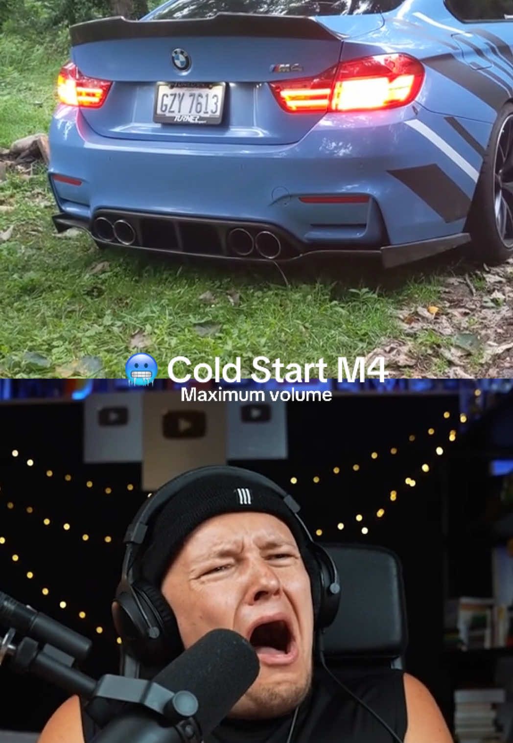 🥶 Cold start BMW M4  Maximum volume 🤫 #bimmerita #bmwm4 #m4 #fyp 