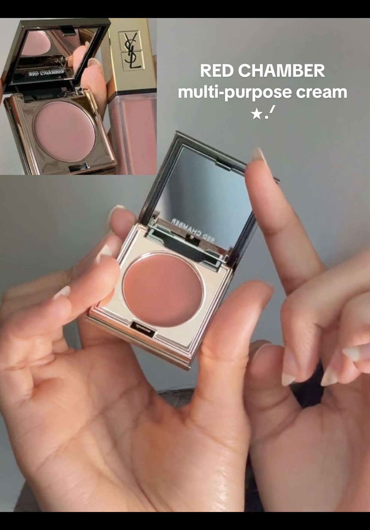 trying @RED CHAMBER US viral blue highlighter & multi purpose cream #redchamber #multipurposecream #multipurposecreampowder #bluehighlighter #shimmereyeshadow 