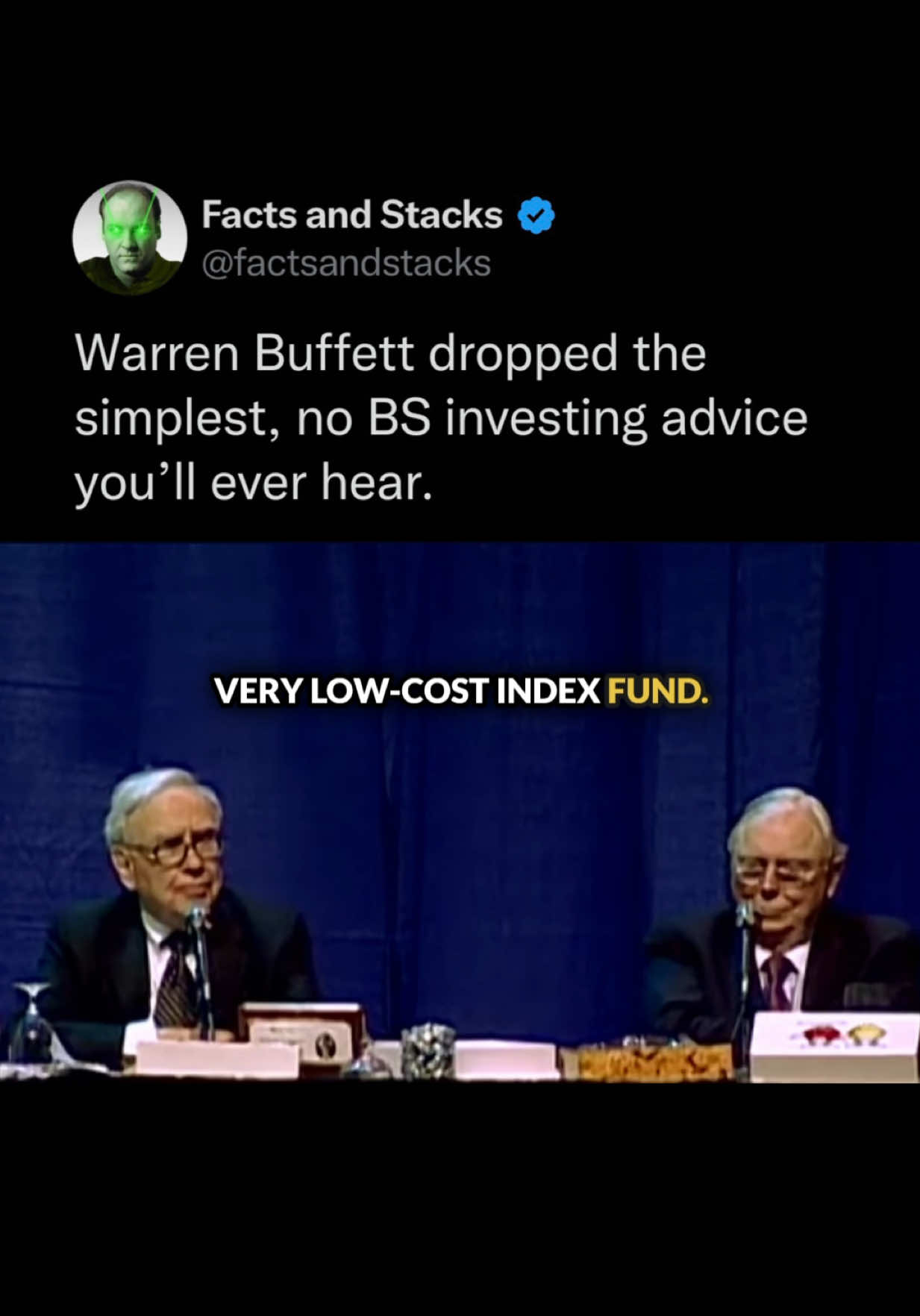 Warren Buffett believes low-cost index funds are the best strategy for typical investors. Set it and forget it.