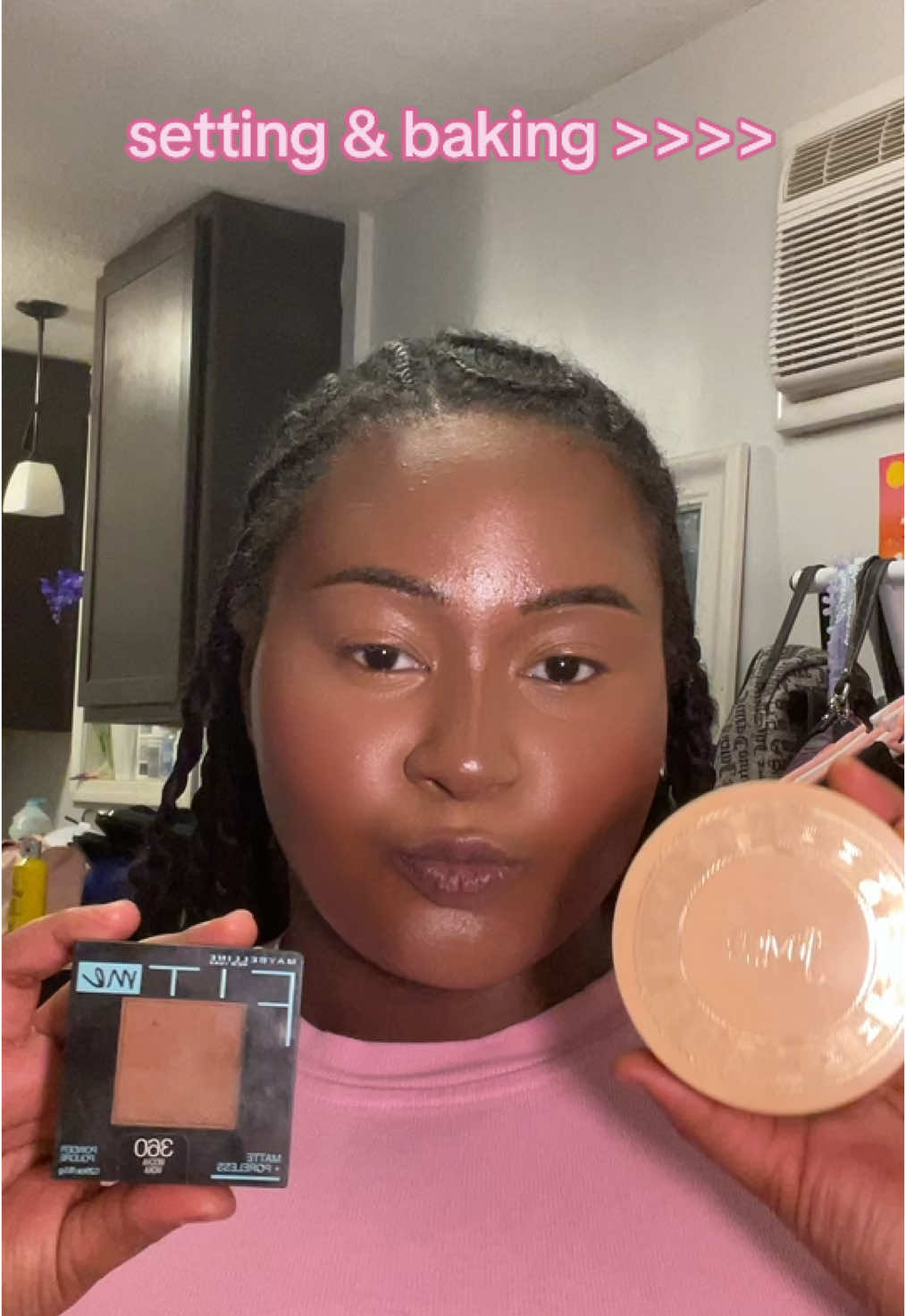 the fit me powder is the one product I stand by 💕 #makeup #baking #settingpowder #blackgirlmakeup #beauty #foryoupage #foryou #fyp 