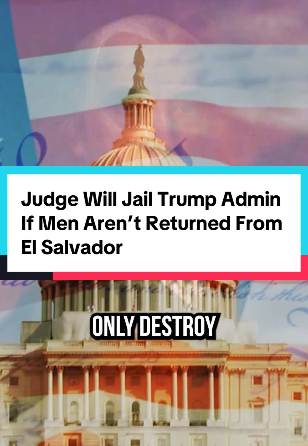 Judge Will Jail Trump Admin If Men Aren’t Returned From El Salvador #usa #america  A federal judge has found probable cause to hold the Trump administration in criminal contempt for violating the court order to not deport people to El Salvador, saying that they willfully ignored it. The Administration has until April 23rd to come into compliance with the court order which he says they can do by bringing the men back they deported so they can receive due process. And if they don’t he will identify the specific people who violated the court order and have them jailed and prosecuted. He also added that if the DOJ refuses to prosecute the criminal contempt of court, then he will appoint a prosecutor who will. Here is what he wrote: 