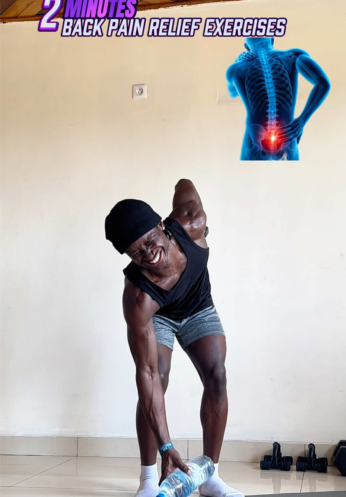 Quick back pain relief exercises #workout #backpain #pain #homeworkout #trending 