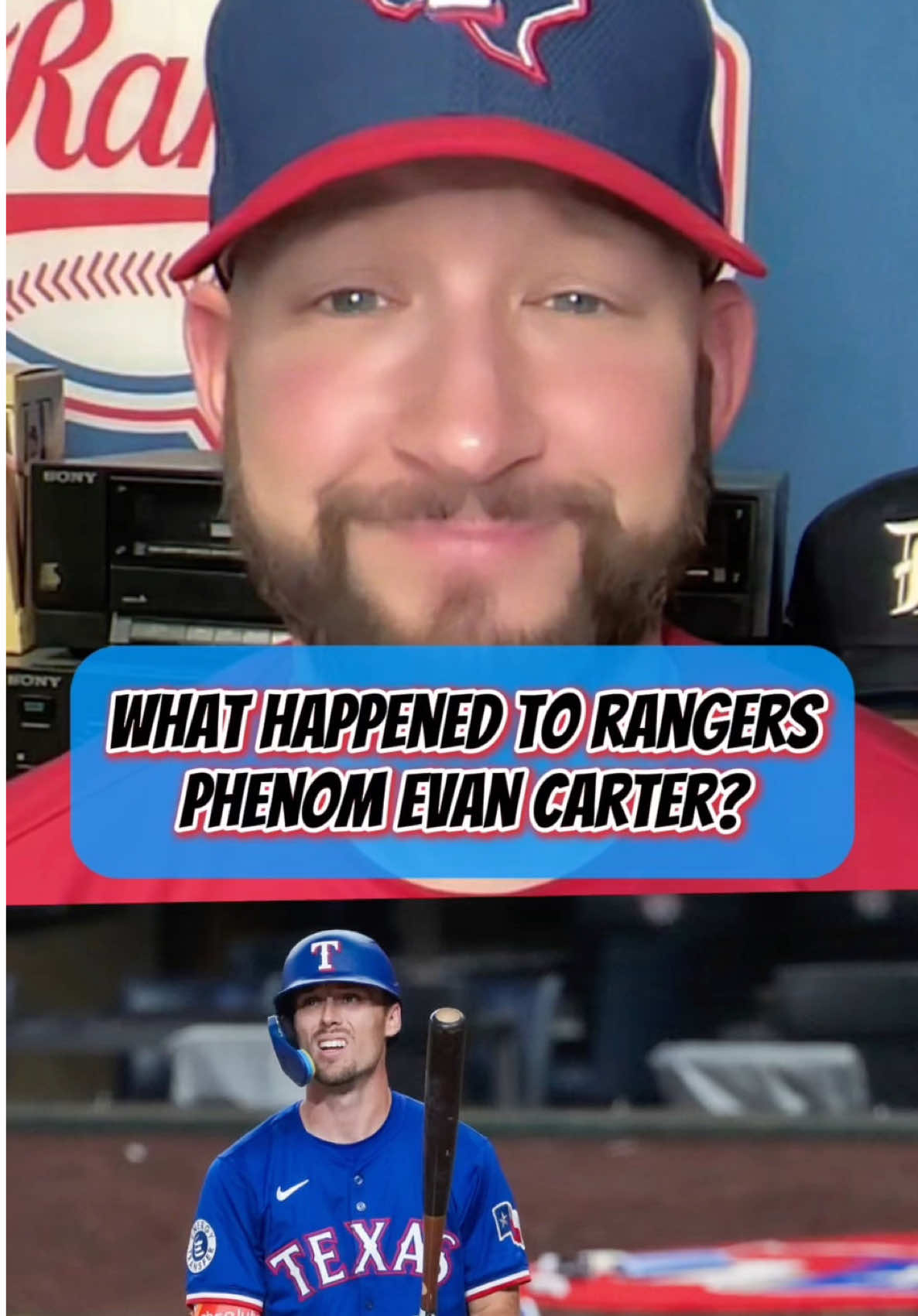 What happened to #TexasRangers former top prospect Evan Carter? . . . . . #rightonrangers #rangers #rangersbaseball  #texasrangersbaseball #gorangers #allfortx #rangersnation #mlbnews #mlbbaseball #baseball #mlb2025 #mlbreactions #baseballisback #evancarter #mlbtiktok #baseballtiktoks 