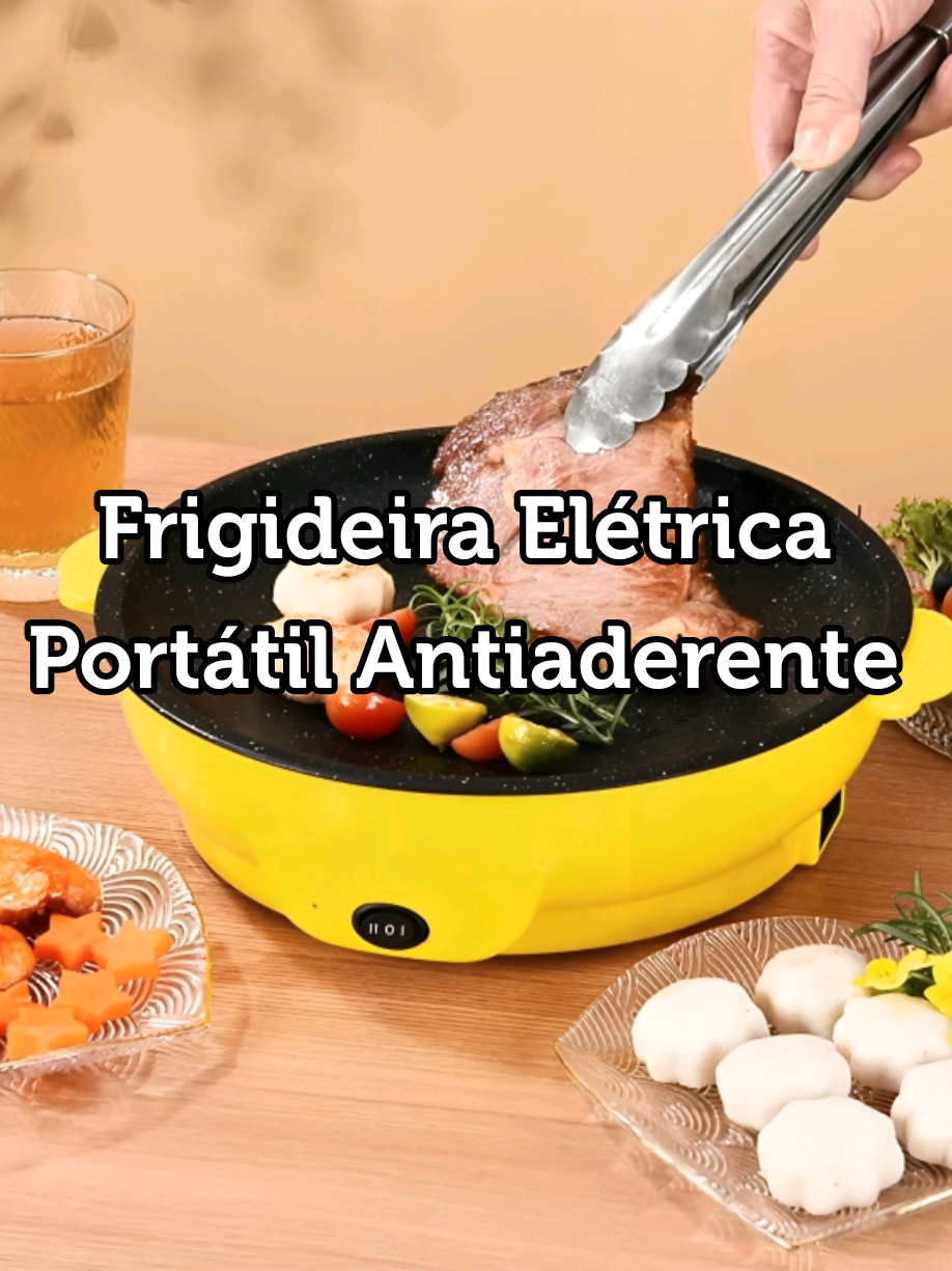 Frigideira Elétrica Portátil Antiaderente. A melhor amiga nas horas de preparar suas refeições. Prática, moderna e você leva pra qualquer lugar. Gostou? Comenta 