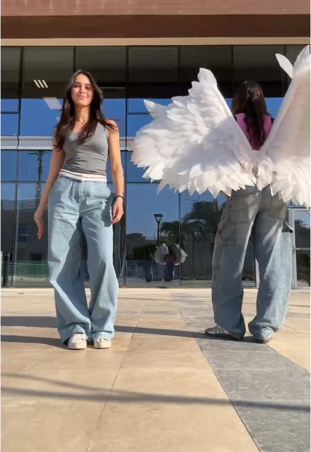 She’s the angel, I’m the designer🤭  @lara #fashiondesigner #fashionstudent #ngu #newgizauniversity #fyp 